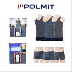 폴밋 국내산 남자 솟옷 PMR447런닝3매 PMT800드로즈 남성 팬티3매