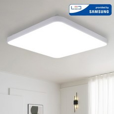 LED 국산 초슬림 방등 60W 삼성칩 조명 플리커프리 주광색, 화이트