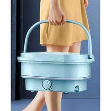 접이식세탁기 아기옷 양말 미니 초소형 탈수 원룸, 18L 블루