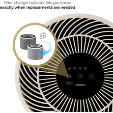CUCKOO H13 트루 헤파 필터 및 공기 품질 표시기가 있는 공기 청정기 최대 1 108제곱피트의 넓은 방용 깨끗한 냄새 제거기 오존 프리 99.97% 먼지 연기 곰팡이