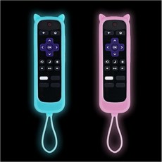 2Pack Remote Case for Roku | TCL Hisense Silicone Universal Protective Controller Sleeve Express 4