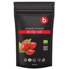 B obica 로즈 힙 파우더 천연 비타민 C 세포 수명 및 탄력 증가 보습 100% 순수 GMO 프리 글루텐 1l b, 1개