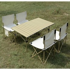 매이노 초경량 캠핑 테이블 의자 세트, 4인테이블세트(6인사용가능큰싸이즈), 혼합색상