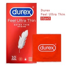 듀렉스 필울트라씬 극 리얼 극 초박형 콘돔 세트 30P 탁월한 성감을 위한 콘돔 천연 고무 라텍스 Durex Feel Ultra Thin Condoms Latex 30P