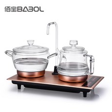 법랑주전자 Babol/DCH-901크리스탈 유리 전기발열 물주전자 전자동 회전 상수도 가정용 차포트기, 기본, T01-로즈골드
