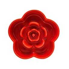 AQUAINNO 슬로우 피더 강아지 그릇 세라믹 슬로우 볼 천천히 먹는 건강한 디자인 소형 중형 개를 위한 강아지 접시 식사 속도를 늦추는 강아지 접시 꿀꺽 거림 방지, 레드, Small, 1개