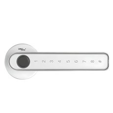 LAN Star 指紋數位鑰匙門鎖數位門把手 LS-ANDOOR, LS-ANDOOR-S(銀色), 客戶直接安裝