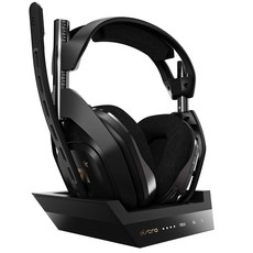 ASTRO Gaming A50 Wireless Headset + Base Station Gen 4 - Compatible With PS5 PS4 PC Mac - Black\/