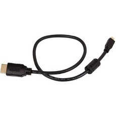 모노프라이스 고속 HDMI 케이블 1.5피트 검은색 | 마이크로 커넥터 포함 4K 24Hz 10.2Gbps 34AWG, 1.5 Feet