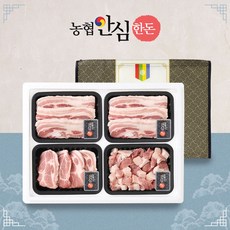 [농협안심한돈] 무항생제 플랜P 선물세트 5호 (삼겹살400 삼겹살400 목살400 앞다리살(찌개)400), 단품