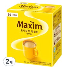 맥심 모카골드 마일드 커피믹스, 12g, 50개입, 2개 12g, 50개입, 2개