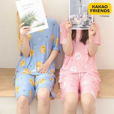 카카오프렌즈 커플 여름잠옷 파자마 쿨세트 (냉장고)