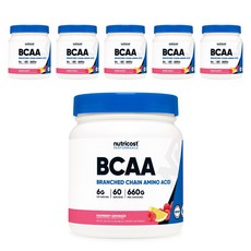 뉴트리코스트 BCAA 라즈베리 레모네이드 글루텐 프리, 660g, 6개