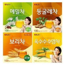 담터 침출차 티백 100T 4종(메밀차100T+보리차100T+옥수수수염차100T+둥글레차100T) 총400T, 1개
