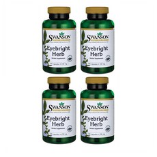 Swanson (2병) 스완슨 졸쌀풀 허브 아이브라이트 430mg 100캡슐(병당 약3개월), 1mg, 4개
