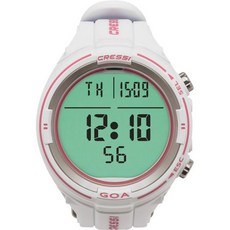 Cressi Goa Dive Watch 컴퓨터 | 4가지 프로그램 - 공기/니트록스 프리다이빙 Gage Made in Italy, white/pink - 크레씨고아