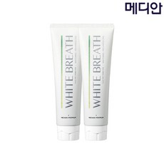 메디안 화이트브레스 미백치약 플럼민트향, 100g, 2개