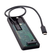 [해외] THUNDERBOLT 3 ~ 110MM 80MM PCI EXPRESS PCIENGFF M키 NVME AHCI SSD 변환 케이스 카트리지 검정, Black, 기타