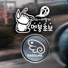 아트박스/제제데코 P_초보아어떻게멘붕초보반사+주유구날개우측 가솔린W, 1개