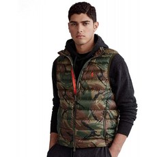 Polo Ralph Lauren Amazon 남성 의류 매장의 새로운 남성용 패커 블 다운 조끼 CAMO Medium