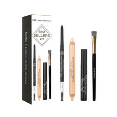 Billion Dollar Brows 베스트 셀러 키트 범용 브로우 펜슬 듀오 젤 및 스머지 브러시 포함 완벽하게 정의된 눈썹용, 1개