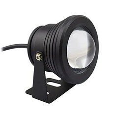 LED 수중 조명 RGB 화이트 웜 수영장 연못 수족관 스포트라이트 전구 정원 램프 IP68 DC12V 10W, 01 Black shell