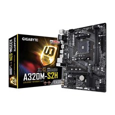 [독일] Gigabyte GA-A320M-S2H Motherboard Black, 단일상품