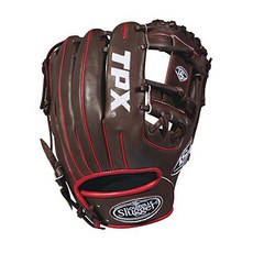Louisville Slugger 2018 Tpx Infield Baseball Glove - Right Hand Throw Dark Brown/White/Red 11.5” Lo, nullSET