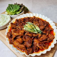 다둥이네 정육점 - 오리 고추장 주물럭 600g 양념 불고기 국내산 오리고기, 1개
