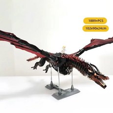 호환 왕좌의 게임 Drogon Viserion 크리에이티브 자이언트 드래곤 빌딩 블록 모델 영화 시리즈 어린이 조, 02 K89