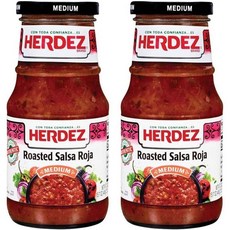 Herdez 로스티드 살사 로자 소스 15oz 2팩, 2개