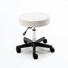 뷰티링크 유압식 높이조절 보조의자 미용의자 등받이 유무, 보조의자 화이트 폭35cm(등받이X)