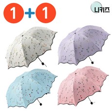 1+1 UV 3단 우산 양산 패션 접이식 예쁜 학생 양우산 자외선 햇빛차단 암막 튼튼한 우산