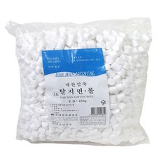 대한 코튼볼 필터 형 450g 압축 롤 탈지면 의료용 드레싱솜 슬라이스볼, 1호(소) 1cm, 1개, 1개입 - 탈지면롤