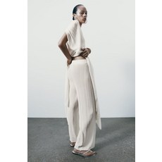ZARA 플리츠 니트 와이드 팬츠
