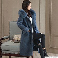라오농 겨울 여성복 후드허리보정 스타일리쉬 슬림핏 솔리드 무지 만능코디 우아한 년 겨울 모직코트 코트 여성겨울철 보온+KIGhy487X