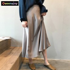 새틴롱스커트