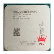 AMD 애슬론 듀얼 코어 쿼드 CPU 프로세서 3000G X2 3.5 GHz YD3000C6M2OFH/YD3000C6M2OFB 플러그 AM4, 한개옵션0 - 애슬론3000g