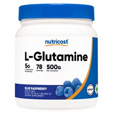 뉴트리코스트 L 글루타민 파우더 블루라즈베리 500g 1개 1서빙 5.86g 86회분 L-Glutamine Powder [500 GMS] [Blue Raspberry]