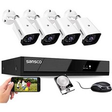 해외1439988 SANSCO 8 채널 Home 보안 카메라 시스템 5-in-1 1080P CCTV DVR 레코더 with 1TB 하드 드라이, One Color_White, 상세 설명 참조0, 상세 설명 참조0