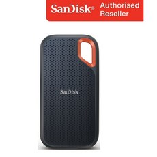 샌디스크 익스트림 포터블 외장 SSD E61 1050MB/s + 데이터 클립, 블랙,