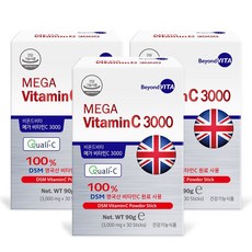 비욘드비타 영국산 메가 비타민C 3000, 30포, 3박스