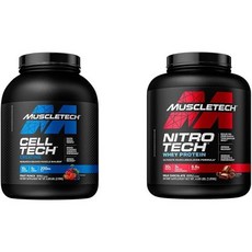 MuscleTech 머슬테크 크레아틴 모노하이드레이트 파우더 셀테크 & n 니트로테크 유청 단백질 분리주 펩타이드 | 밀크 초콜릿 4파운드(1팩) 40인분, 과일펀치+파우더/ 40인분, 56인분 (1팩), 1개, 2.72kg