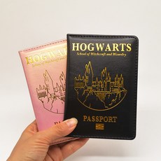 Cute Pink Passport Cover Hogwarts Women Travel Wallet for Passports Pu Leather travel Passport Hold