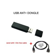 즈위프트센서 ant동글 ZWIFT 실내자전거 스마트 로라 매트 Zwift Tacx Wahoo Garmin Bkool 실내 트레이너 훈련 용 USB ANT DONGLE 한 랩, USB 및 케이블