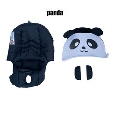 COLU KIDDoona Foofoo 카시트 쿠션 변경 키트 유모차 액세서리 햇빛가리개, [08] Panda set, 1개