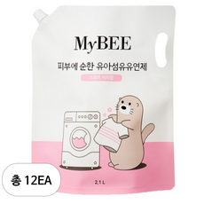 마이비 피부에순한 유아섬유유연제 스위트터치 리필, 12개, 2.1L
