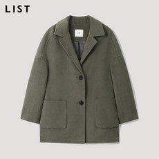 [리스트(LIST)] 드롭 숄더 핸드메이드 재킷_TWHJKL80100_KH