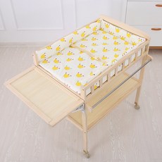 우드 기저귀교환대 원목 기저귀갈이대 접이식 기저귀 침대 기저귀갈이매트 공간활용 신생아침대, 확장형(대)+패드B