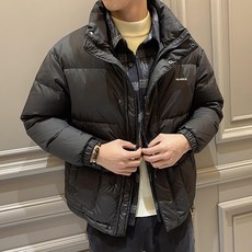LX80 화이트 오리털 덕다운 페이크 두꺼운 트렌드 패딩점퍼 차이나넥자켓